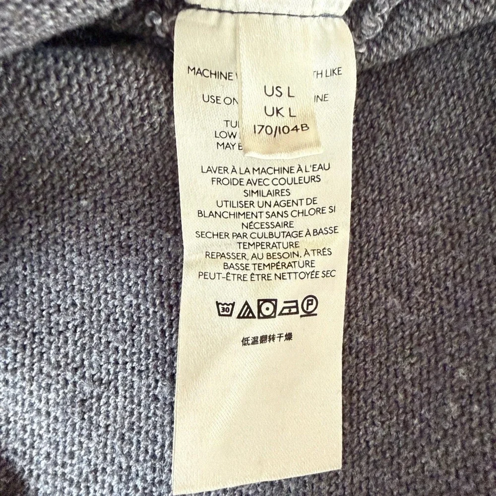 We The Free People Like A Boss Wrap Knit Long Sleeve Top Charcoal Gray L